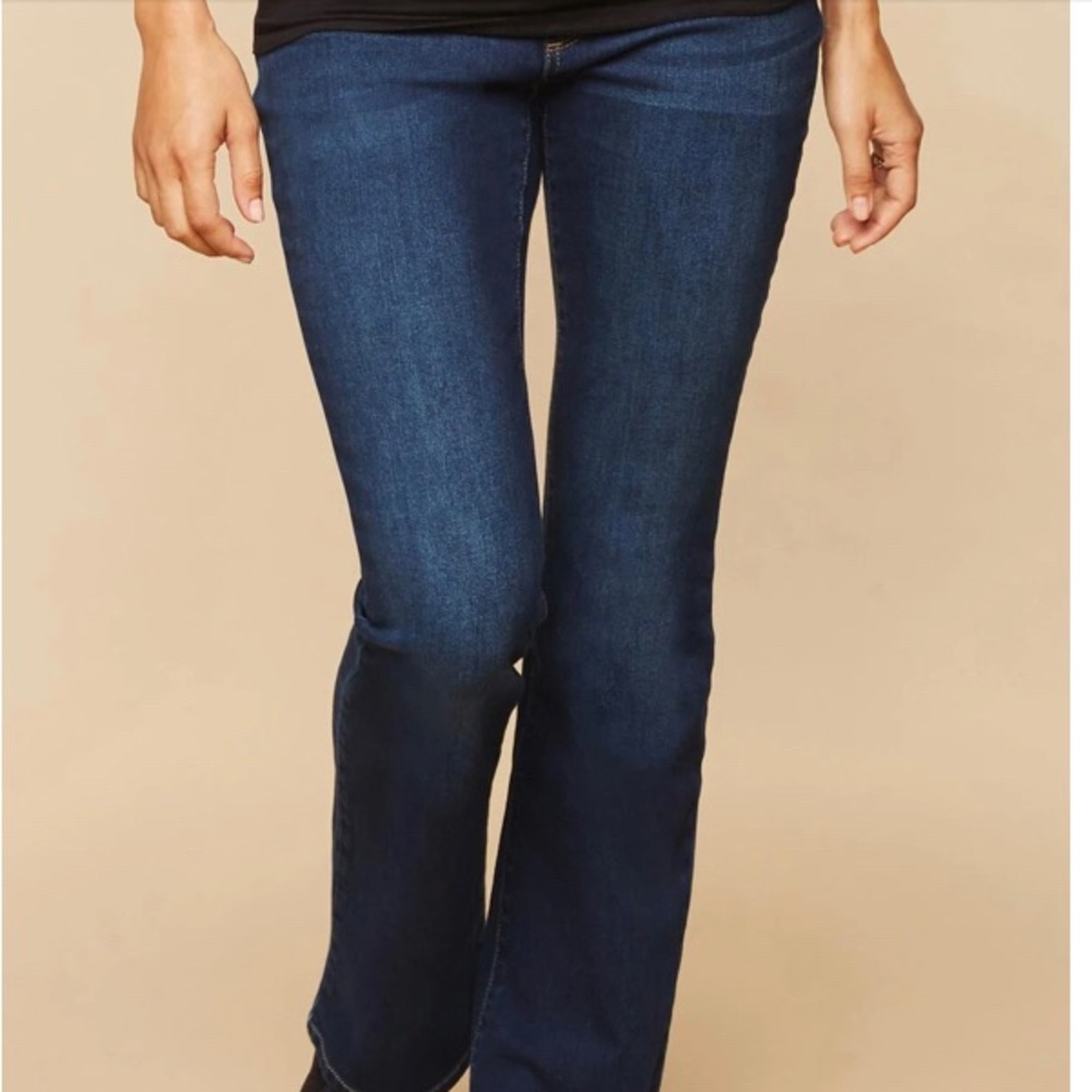 Mimi Maternity Indigo Blue Dark Wash Denim Jeans, M